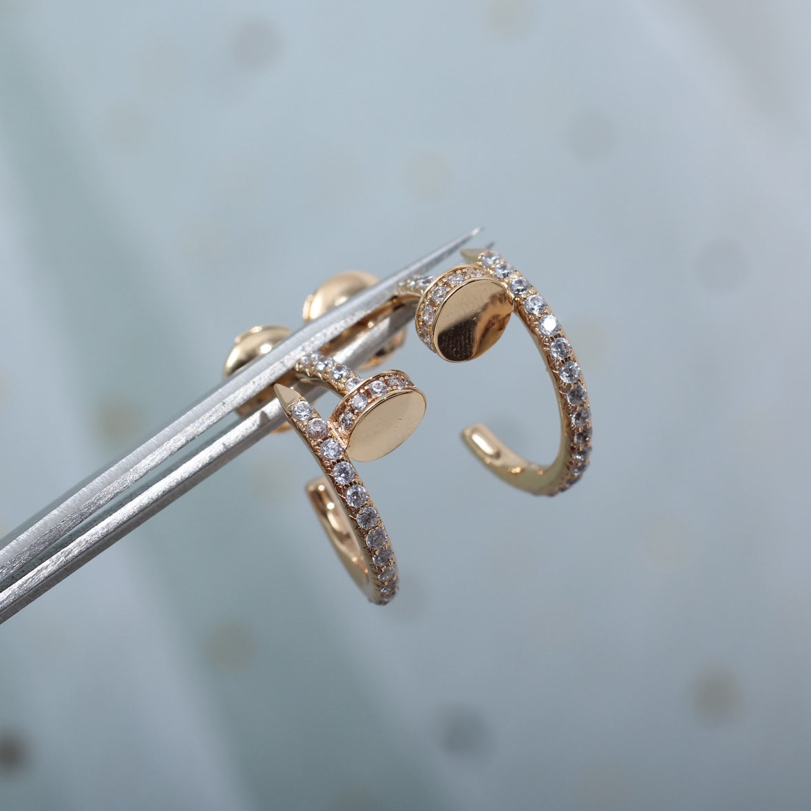 [Solara Jewelry ]JUSTE OHRRINGE 12.75MM ROTGOLD DIAMANT