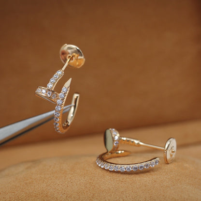 [Solara Jewelry ]JUSTE OHRRINGE 12.75MM ROTGOLD DIAMANT