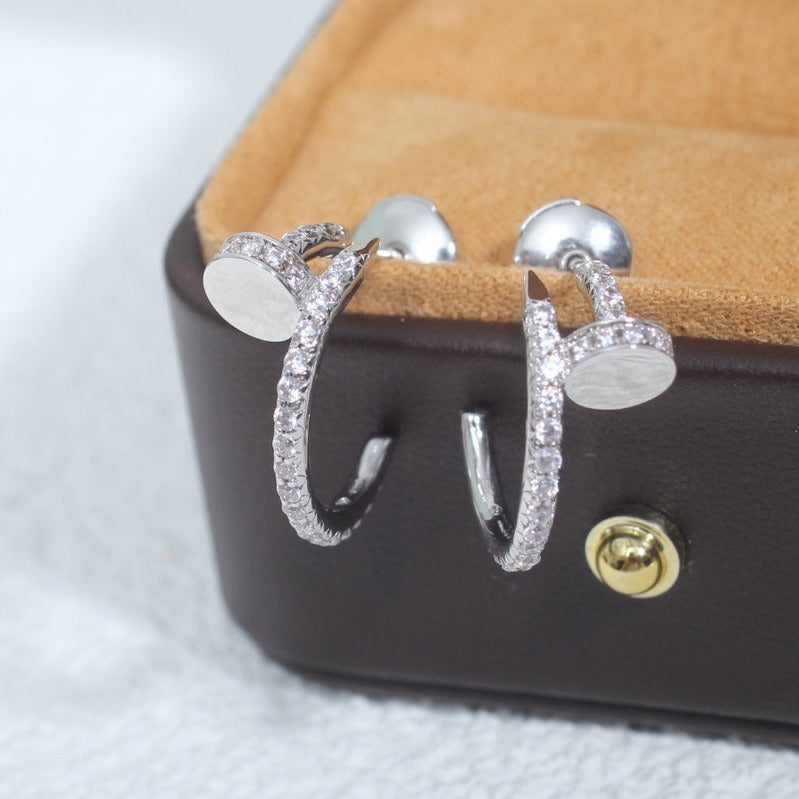 [Solara Jewelry ]JUSTE OHRRINGE 12.75MM SILBER DIAMANT
