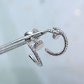 [Solara Jewelry ]JUSTE OHRRINGE 12.75MM SILBER DIAMANT