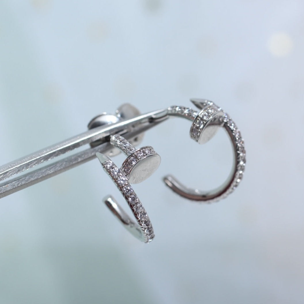 [Solara Jewelry ]ジュストイヤリング 12.75MM シルバーダイヤモンド