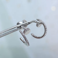 [Solara Jewelry ]JUSTE EARRINGS 12.75MM SILVER DIAMOND