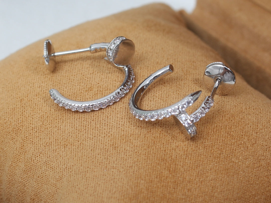 [Solara Jewelry ]ジュストイヤリング 12.75MM シルバーダイヤモンド
