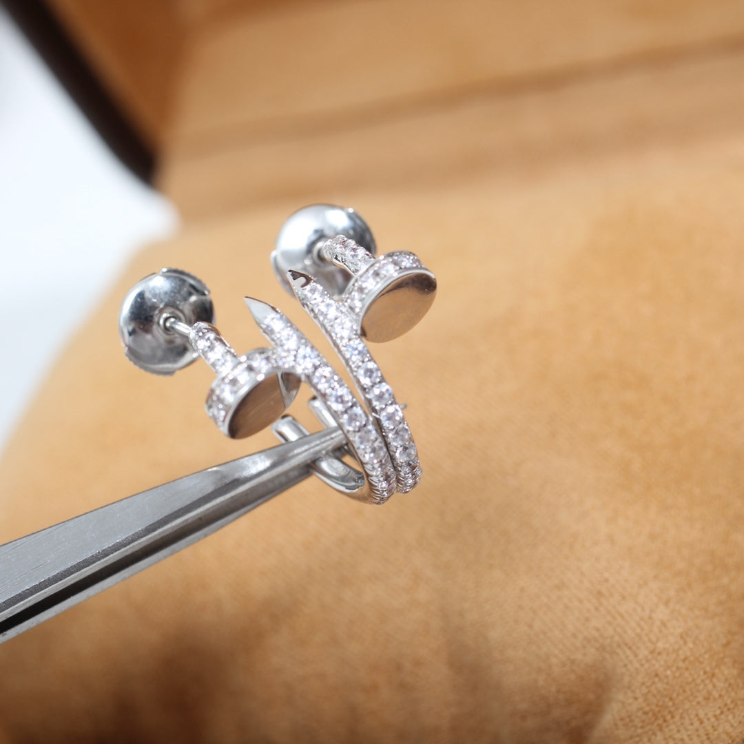 [Solara Jewelry ]JUSTE OHRRINGE 12.75MM SILBER DIAMANT