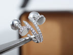 [Solara Jewelry ]JUSTE OHRRINGE 12.75MM SILBER DIAMANT