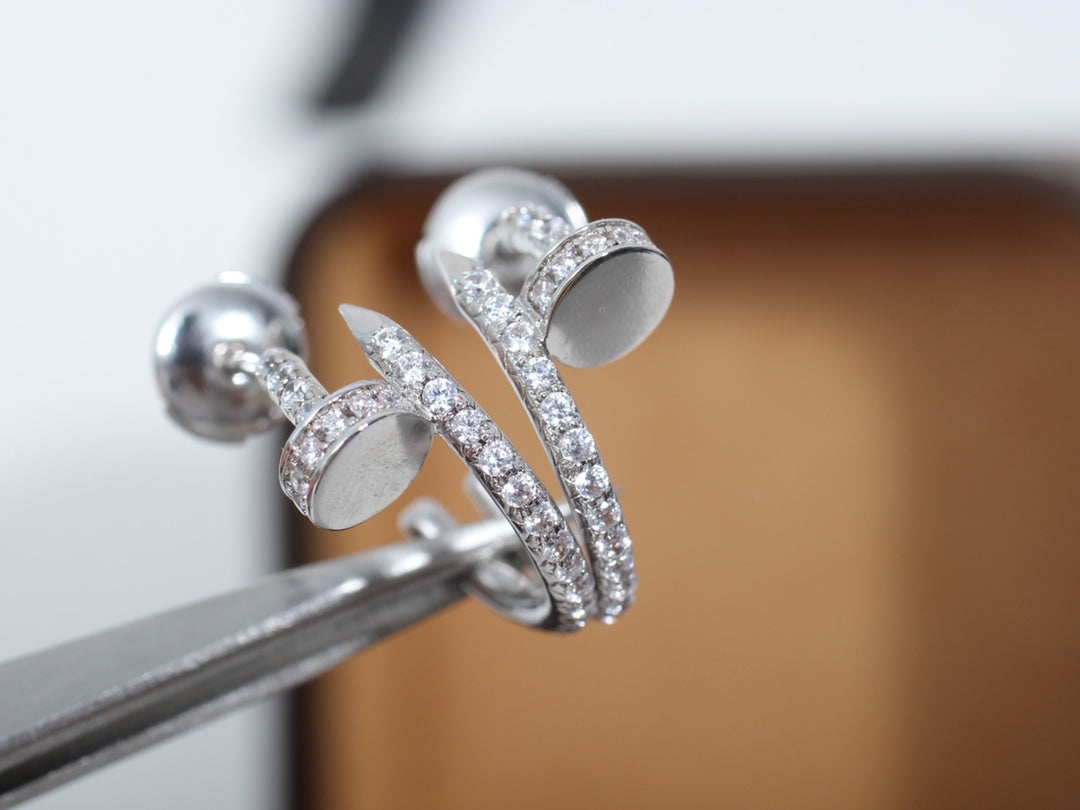 [Solara Jewelry ]ジュストイヤリング 12.75MM シルバーダイヤモンド
