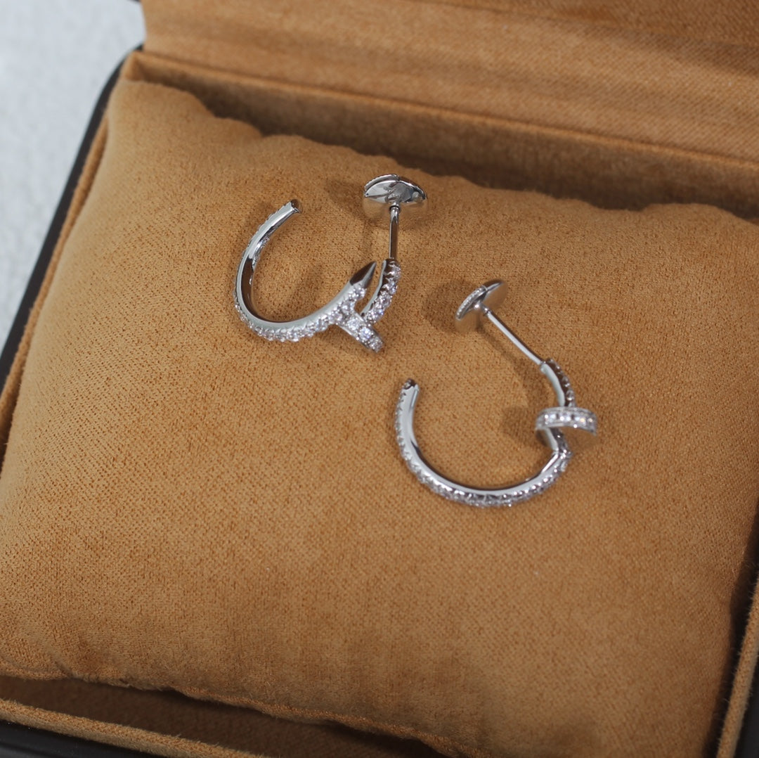 [Solara Jewelry ]ジュストイヤリング 12.75MM シルバーダイヤモンド