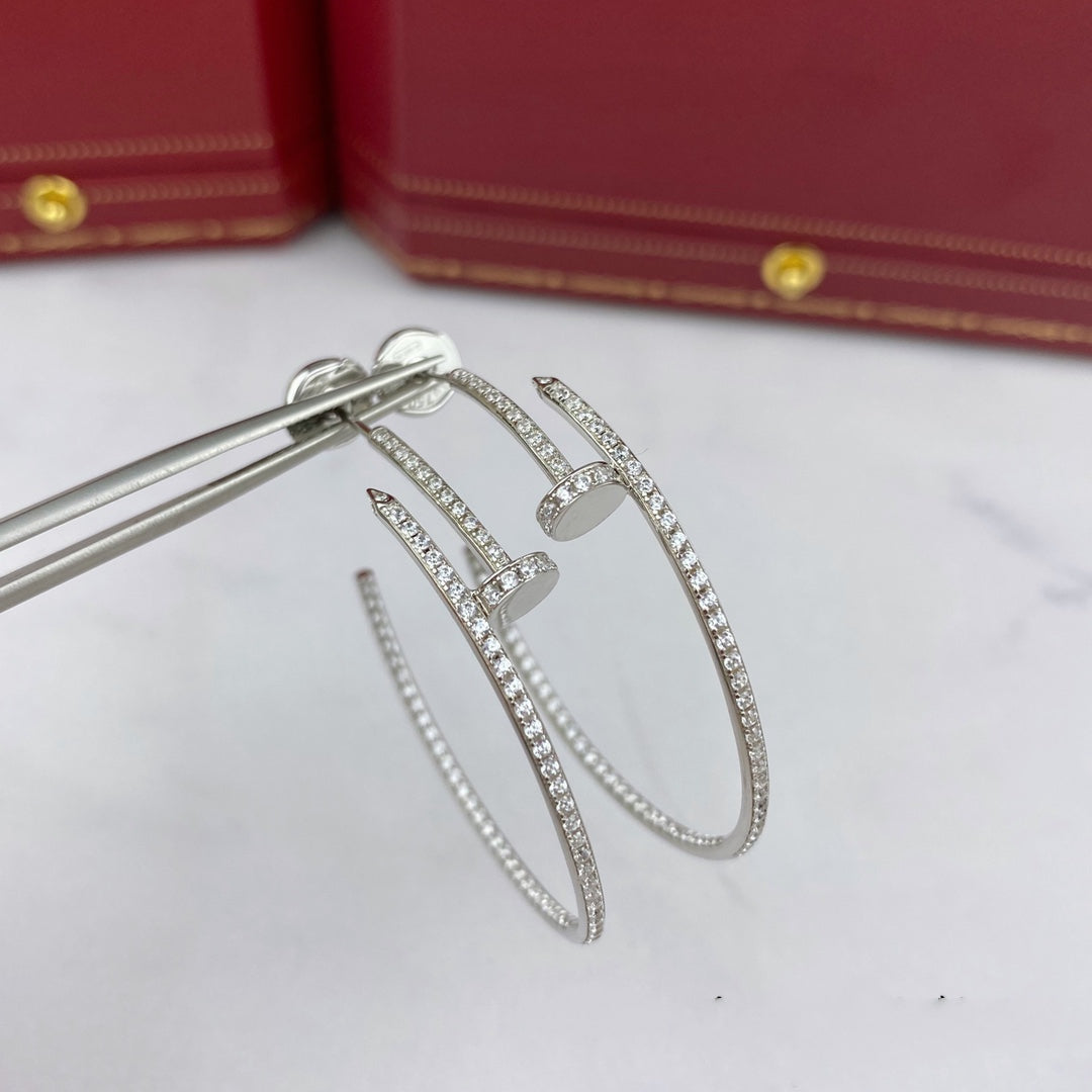 [Solara Jewelry ]ジュストイヤリング フルダイヤ 1.8MM