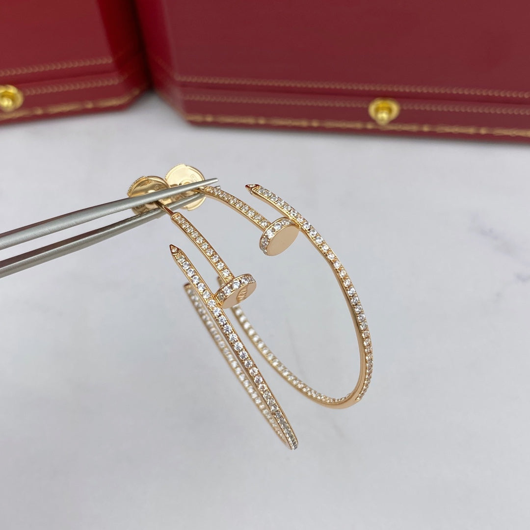 [Solara Jewelry ]ジュストイヤリング フルダイヤ 1.8MM