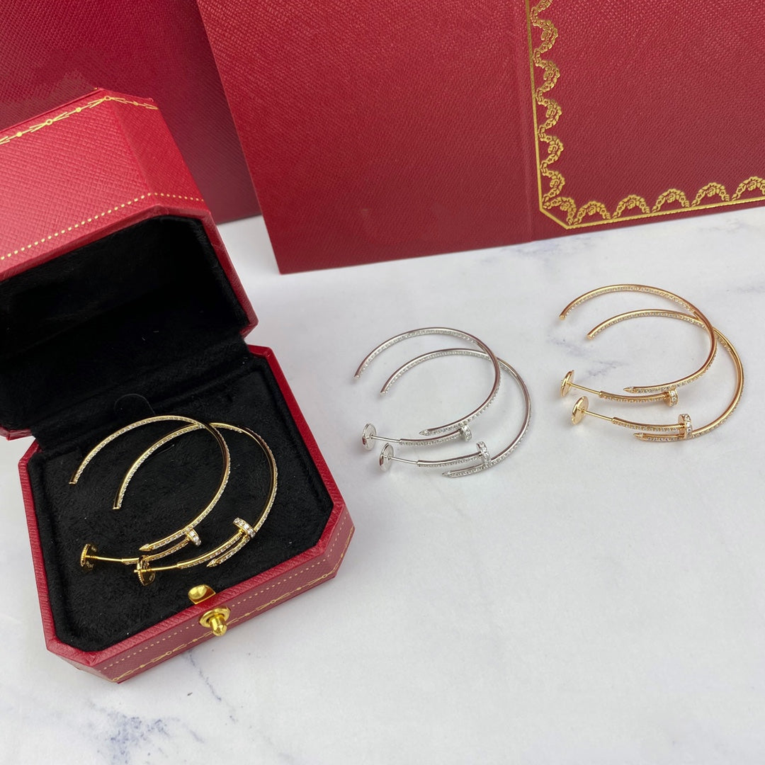 [Solara Jewelry ]ジュストイヤリング フルダイヤ 1.8MM
