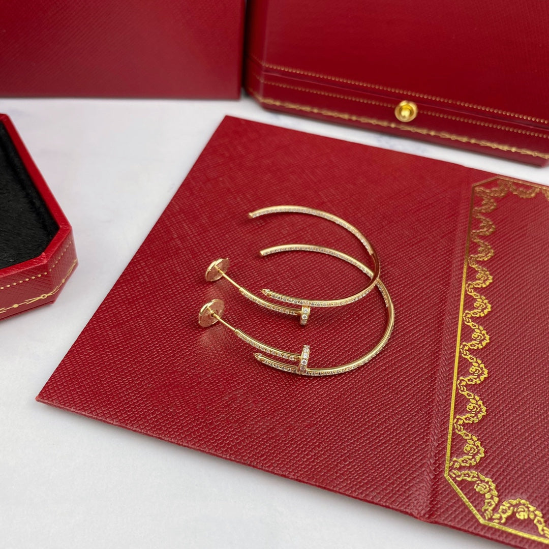 [Solara Jewelry ]ジュストイヤリング フルダイヤ 1.8MM