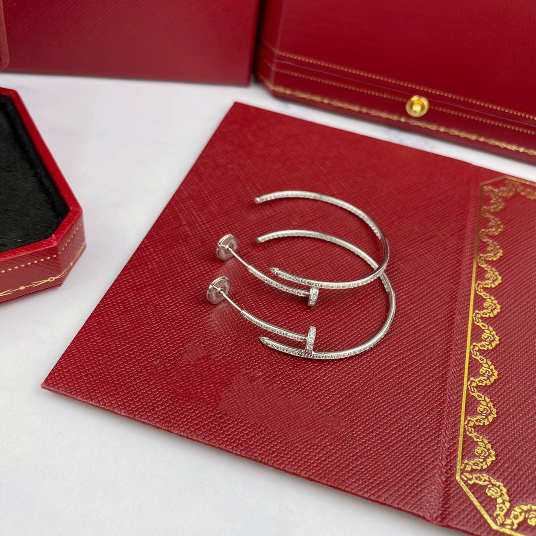 [Solara Jewelry ]ジュストイヤリング フルダイヤ 1.8MM