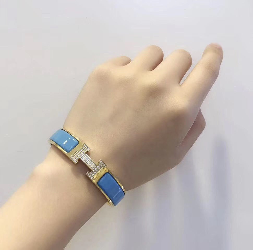 [Solara Jewelry ]H CLOUD BLUE ARMREIF GOLD DIAMANT