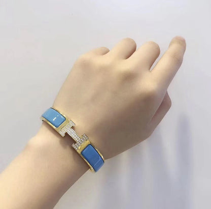 [Solara Jewelry ]H CLOUD BLUE ARMREIF GOLD DIAMANT