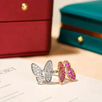 [Solara Jewelry ]TWIN BUTTERFLY DIAMOND RING