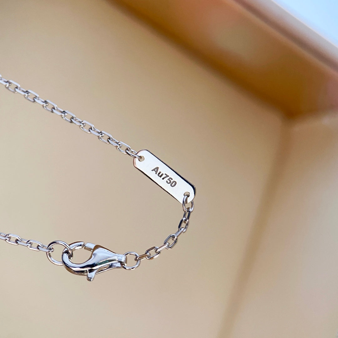 [Solara Jewelry ]クローバー ダイヤモンド ネックレス シルバー