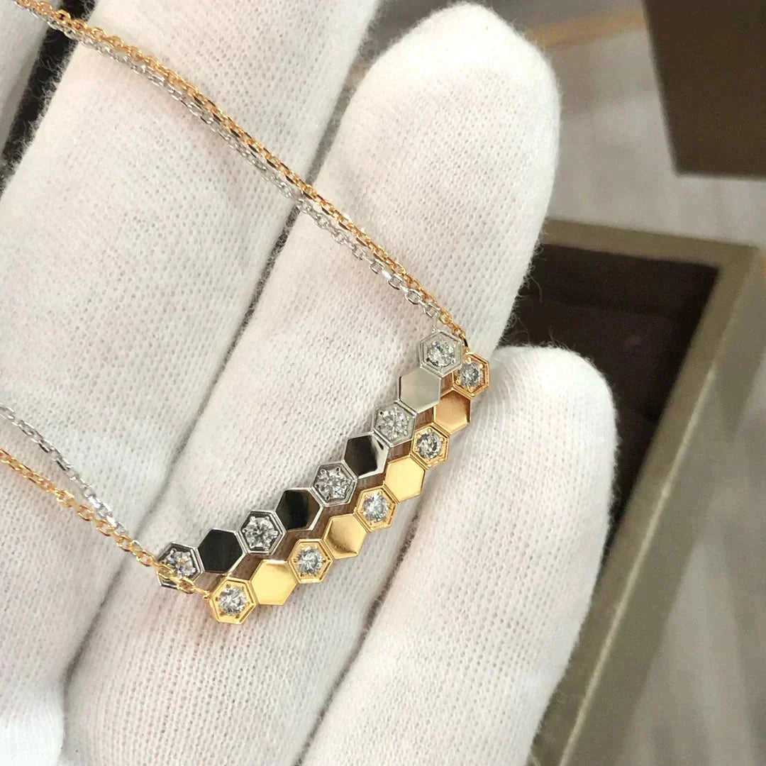 [Solara Schmuck] HALSKEKTE BIENENLIEBE DIAMANT