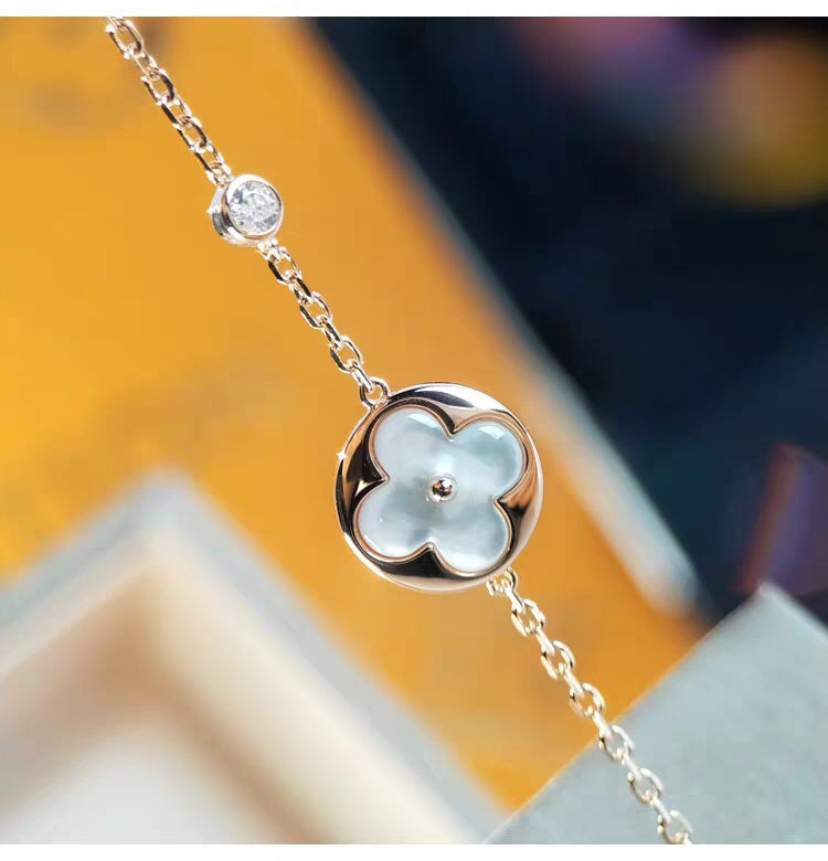 [Solara Jewelry ]SUN MOP GOLD 1 DIAMOND NECKLACE