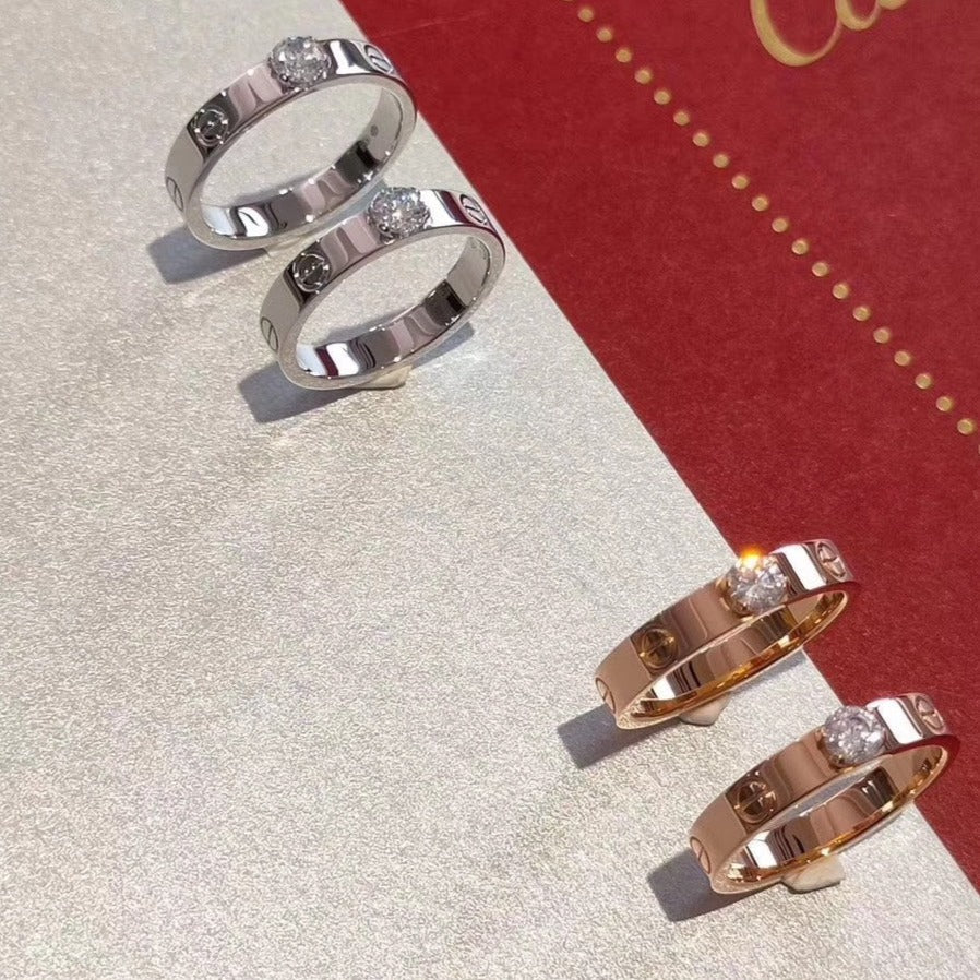 [ソラーラジュエリー] ラブリング 3.6MM 1ビッグダイヤモンド