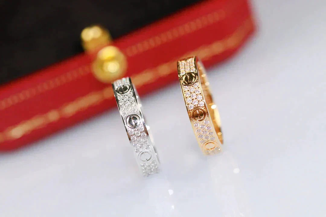 [Solara Jewelry ]LOVE RING 3.6MM DIAMOND PAVED