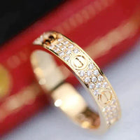 [Solara Jewelry ]LOVE RING 3.6MM DIAMOND PAVED