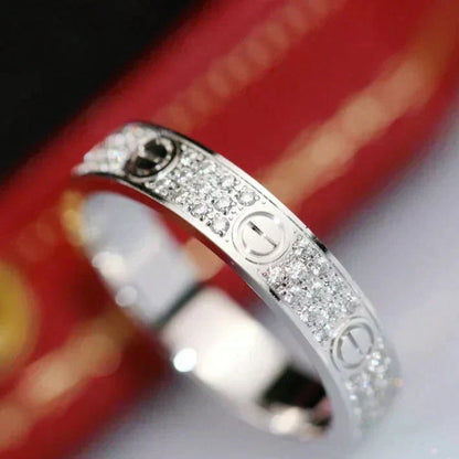 [Solara Jewelry ]LOVE RING 3.6MM DIAMOND PAVED