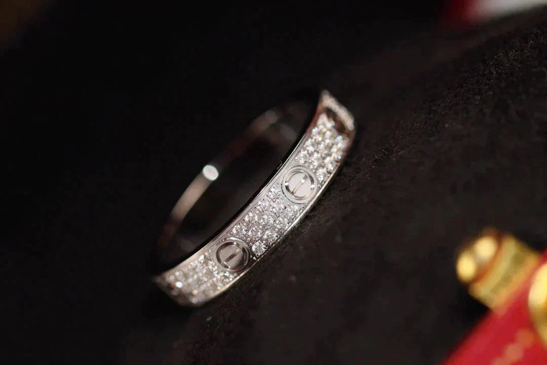 [Solara Jewelry ]LOVE RING 3.6MM DIAMOND PAVED