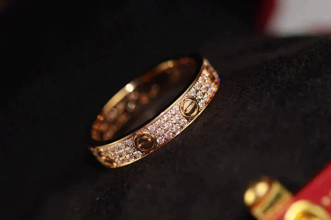 [Solara Jewelry ]LOVE RING 3.6MM DIAMOND PAVED