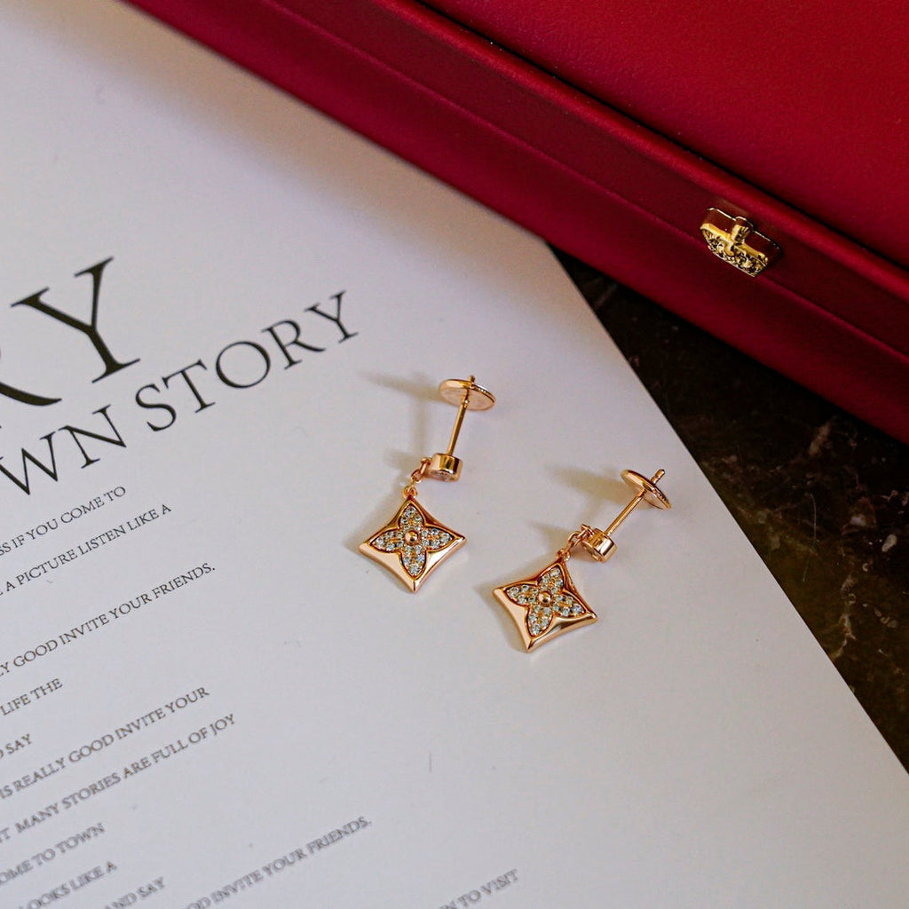 [Solara Jewelry ]STAR DIAMONDS EARRINGS GOLD