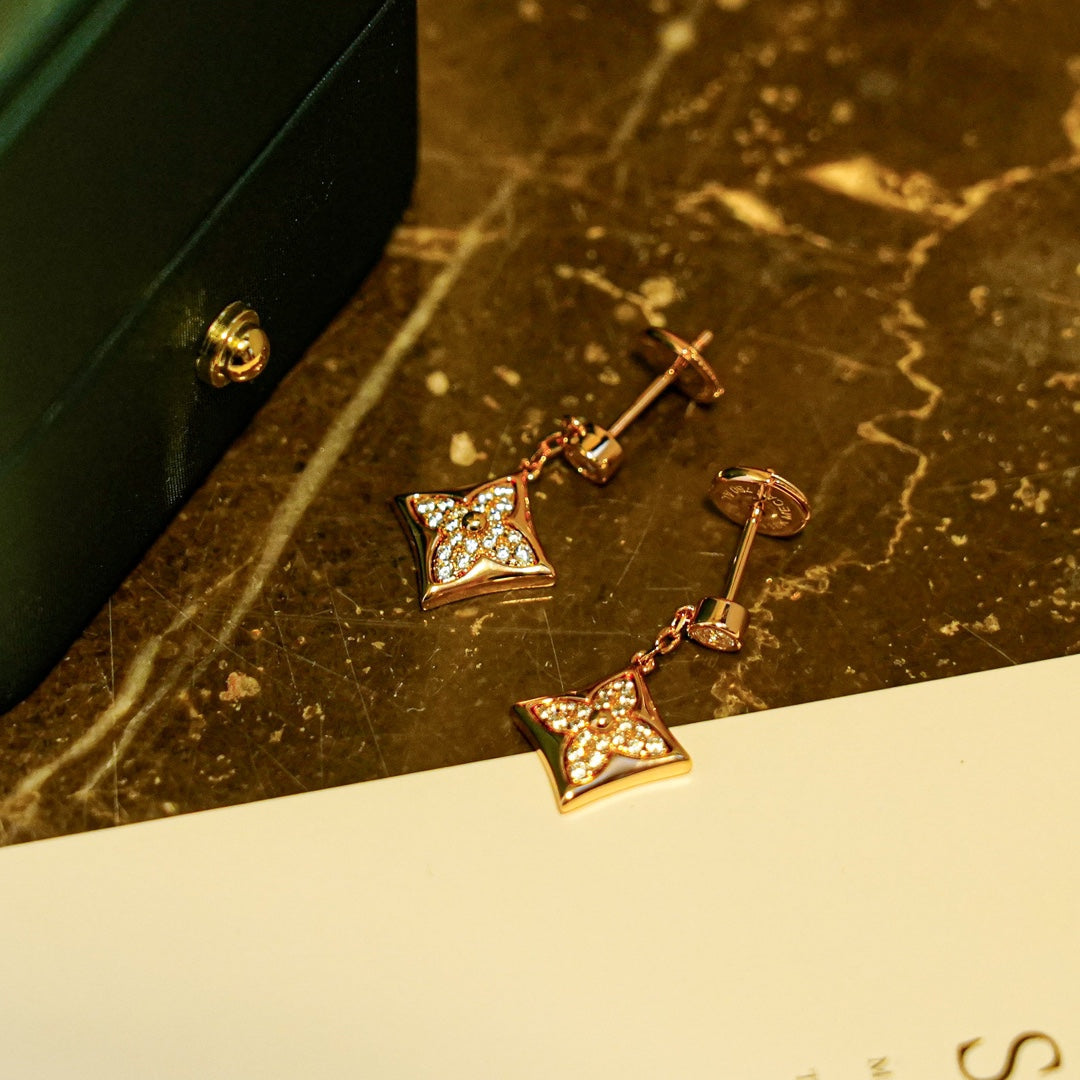 [Solara Jewelry ]STAR DIAMONDS EARRINGS GOLD