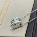 [Solara Jewelry ]POP H LIGHT BLUE NECKLACE