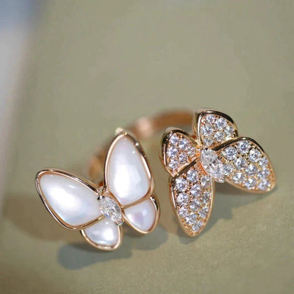 [Solara Jewelry ]TWIN BUTTERFLY ダイヤモンド MOP リング