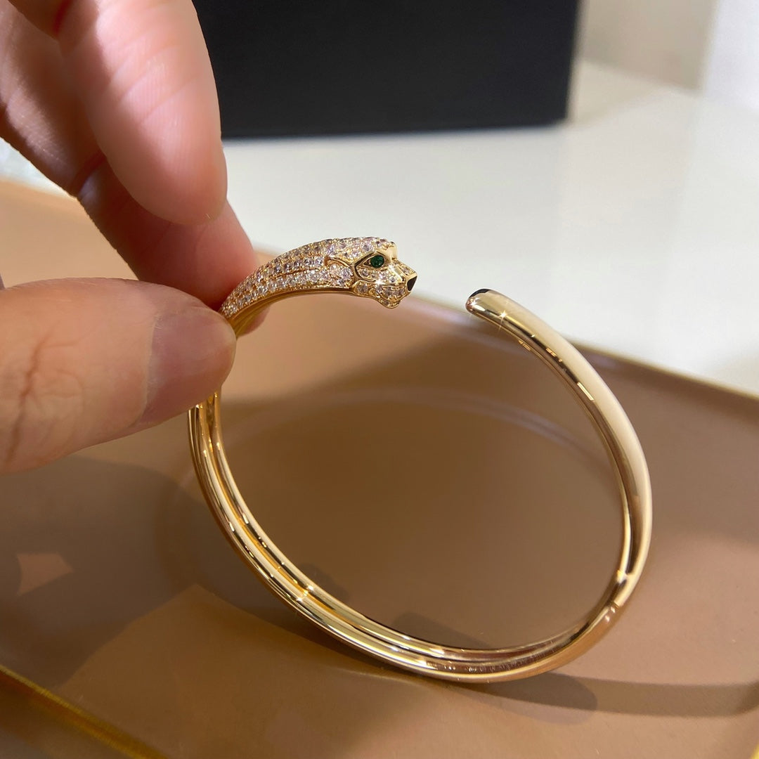 [ソララジュエリー]パンテール ゴールド ダイヤモンド オープンブレスレット
