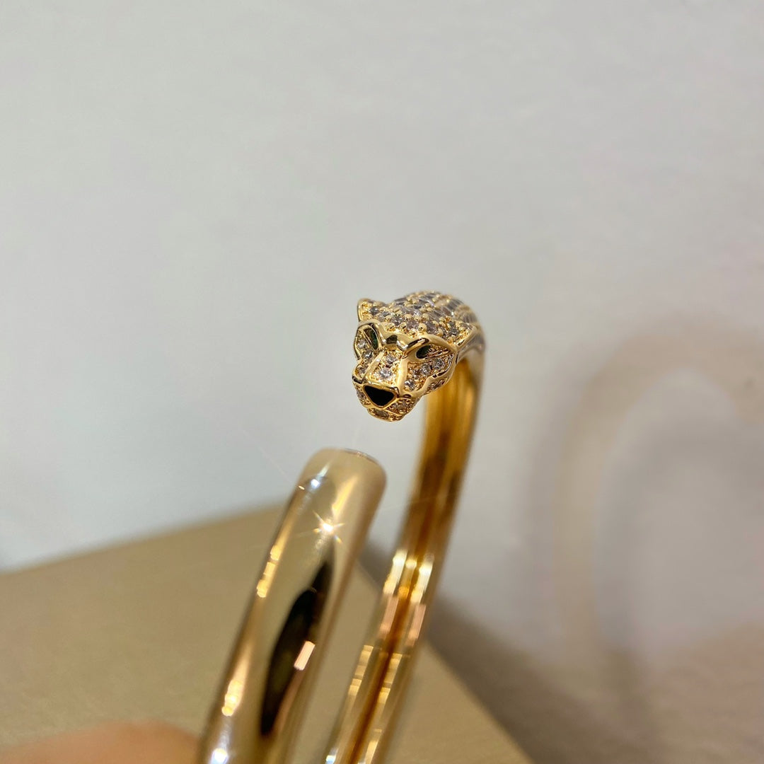 [ソララジュエリー]パンテール ゴールド ダイヤモンド オープンブレスレット
