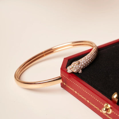 [Solara Jewelry ]パンテール ローズゴールド ダイヤモンド オープンブレスレット