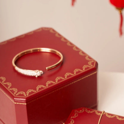 [Solara Jewelry ]パンテール ローズゴールド ダイヤモンド オープンブレスレット