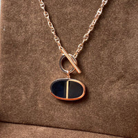 [Solara Jewelry ]CHAINE VERSO BLACK CERAMIC NECKLACE