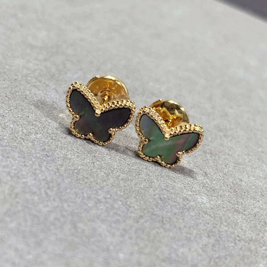 [Solara Jewelry ]バタフライダークマザーオブパールピアス