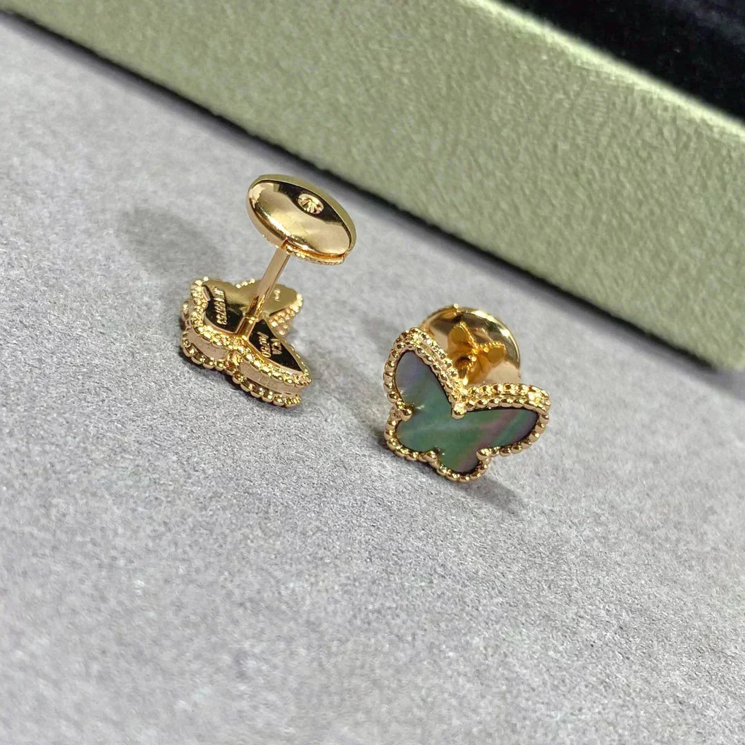 [Solara Jewelry ]バタフライダークマザーオブパールピアス