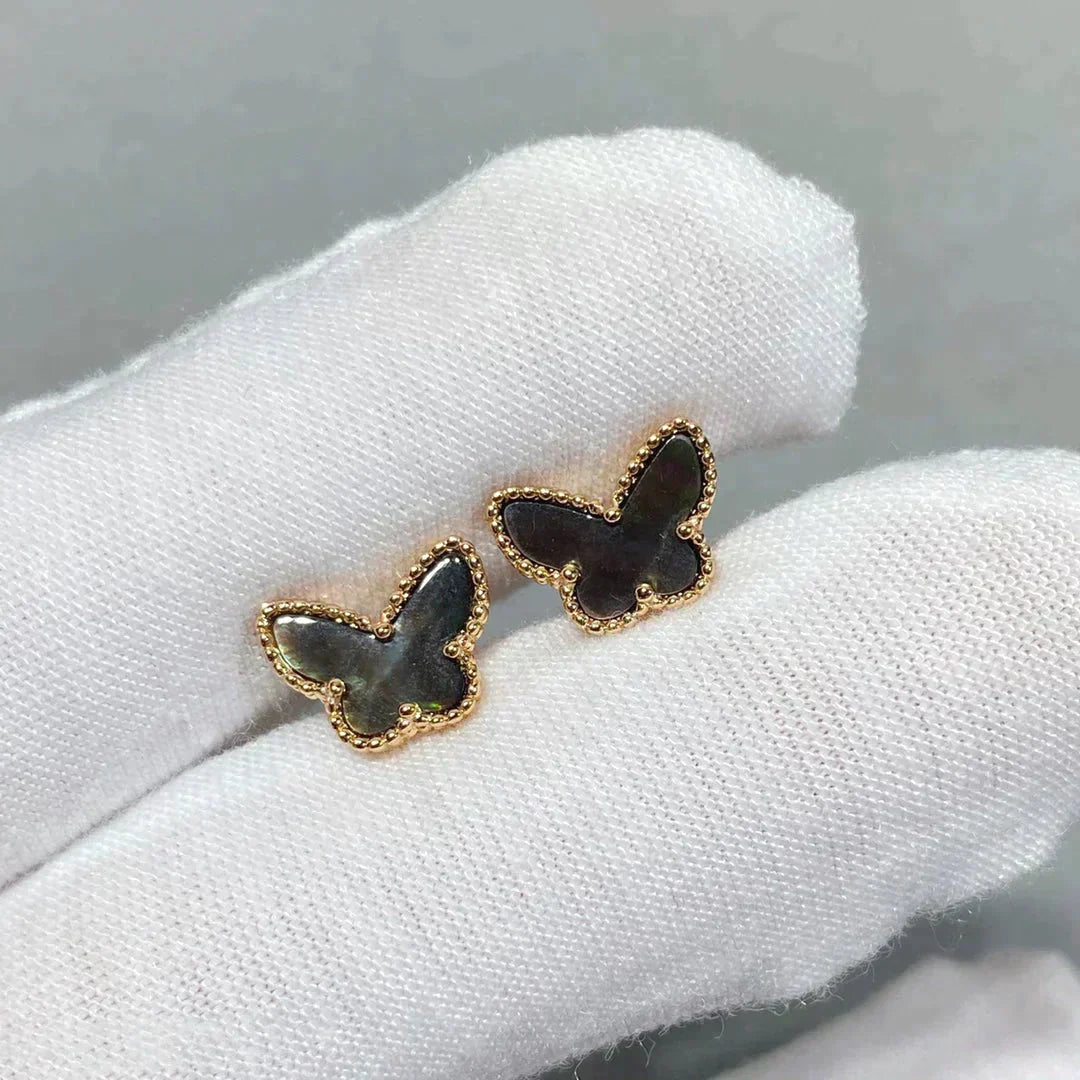 [Solara Jewelry ]バタフライダークマザーオブパールピアス