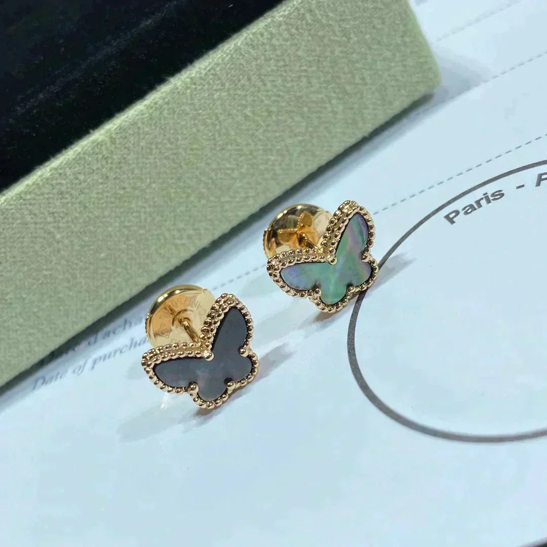 [Solara Jewelry ]BUTTERFLY DARK MOP  EARRINGS