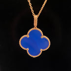 [Solara Jewelry ]クローバー 25MM ネックレス ターコイズ ローズゴールド