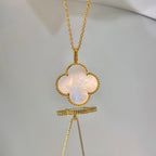 [Solara Jewelry] クローバー 25mm マザーオブパール ラージペンダントネックレス