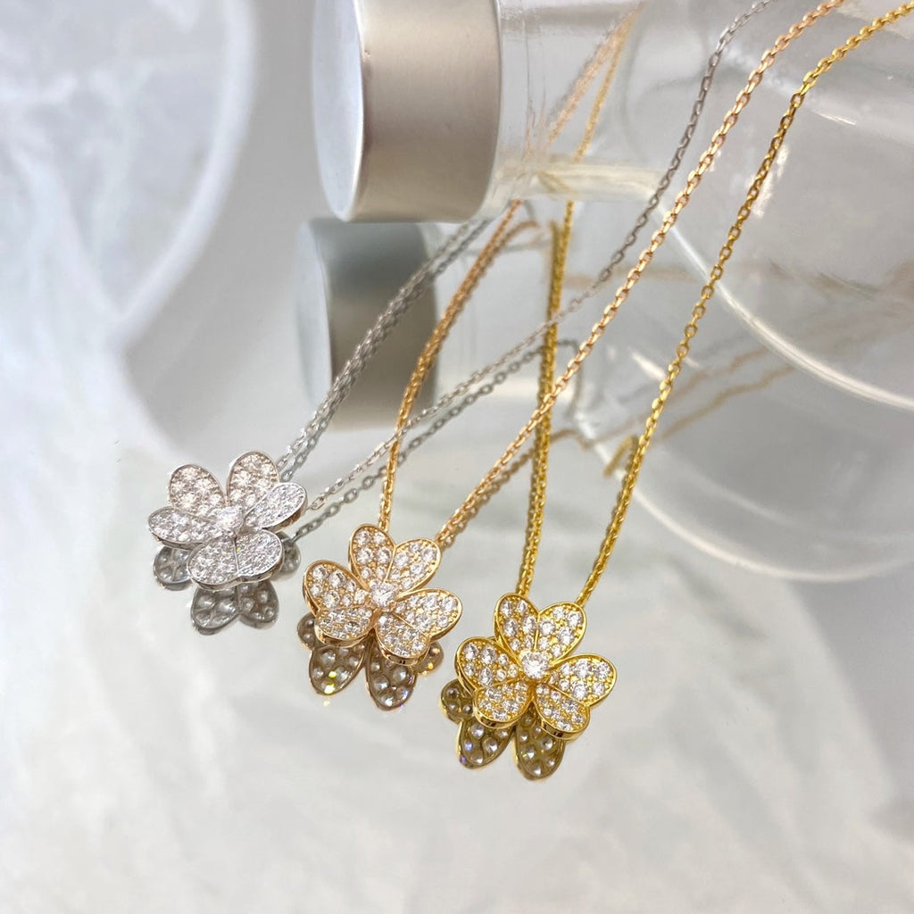 [Solara Jewelry ]フラワーダイヤモンドネックレス