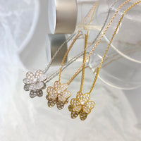 [Solara Jewelry ]FLOWER DIAMOND NECKLACE