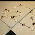 [Solara Jewelry ]CLOVER 20 MOTIFS LASER DIAMOND NECKLACE