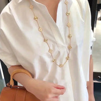 [Solara Jewelry ]CLOVER 20 MOTIFS LASER DIAMOND NECKLACE