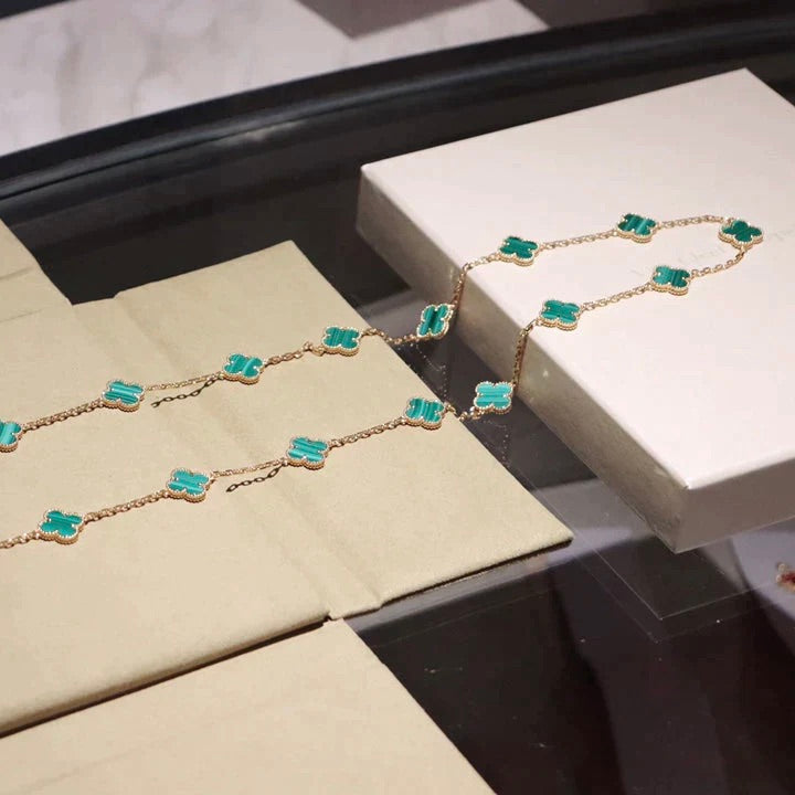 [Solara Jewelry ]KLEE 20 MOTIVE MALACHIT GOLD