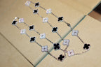 [Solara Jewelry ]CLOVER 20 MOTIFS ONYX DIAMOND SILVER