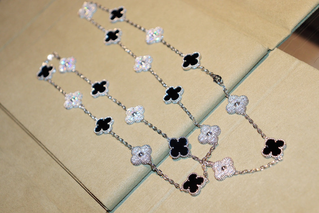 [Solara Jewelry ]KLEE 20 MOTIVE ONYX DIAMANT SILBER